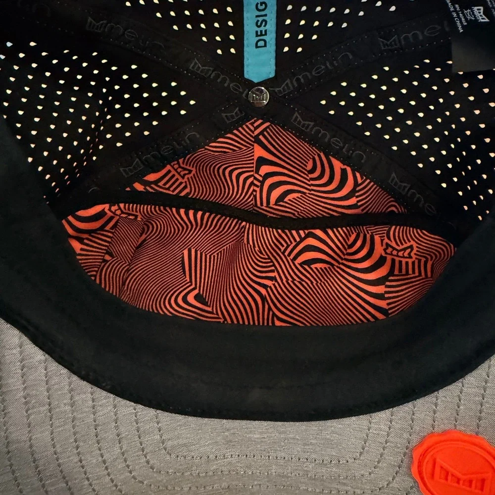 Melin Coronado Hydro Hat Mens Coral Neon Orange Water Resistant Snapback Classic